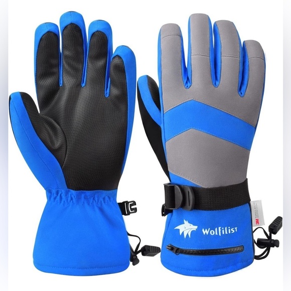 Ski Gloves Waterproof Windproof 3M Thinsulate Insulated Snow Gloves, Touchscreen - Picture 1 of 11